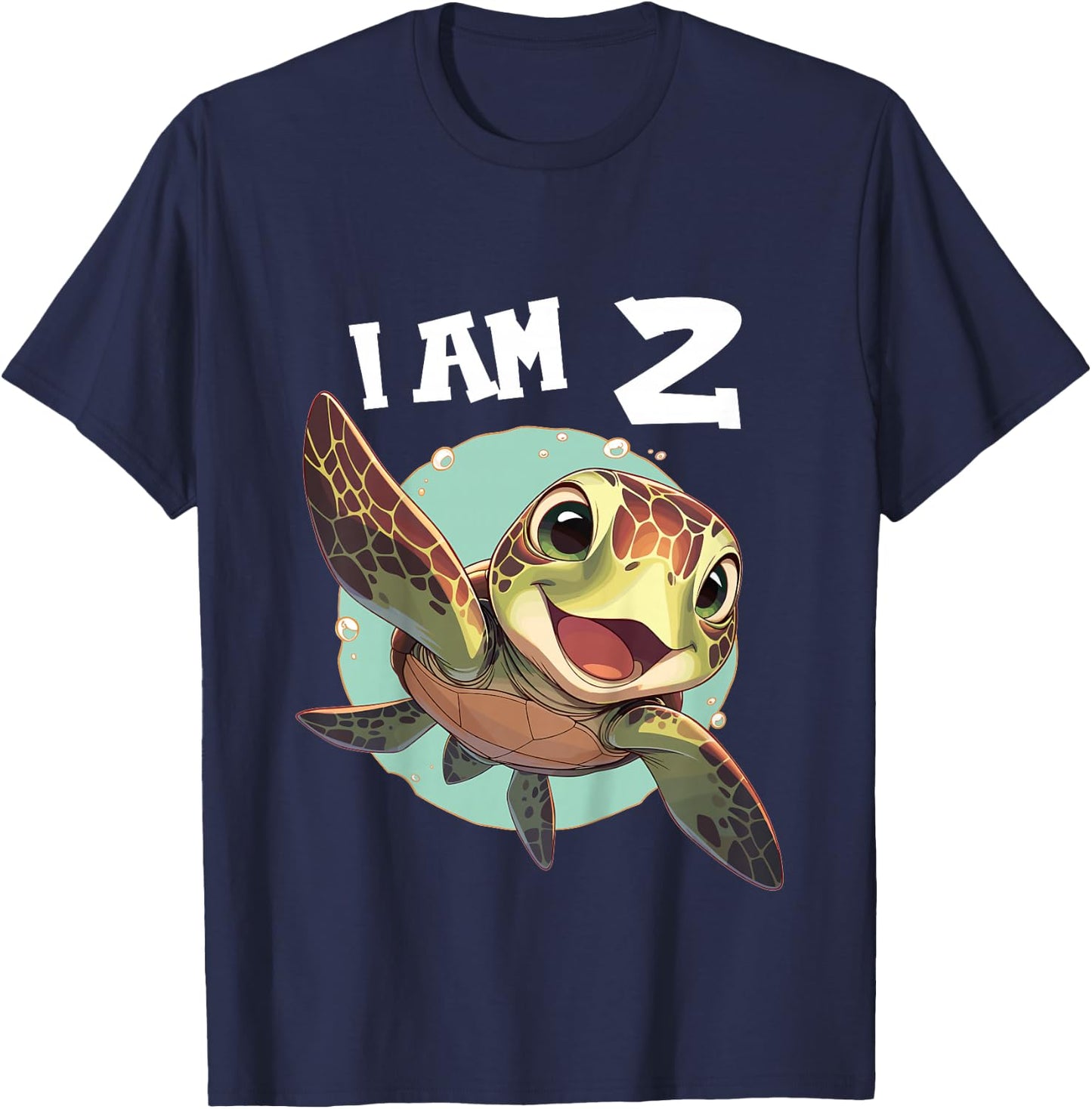 2 Years old 2 birthday Sea Turtles Boy Girl Sea Turtle T-Shirt - T-Shirt | Navy