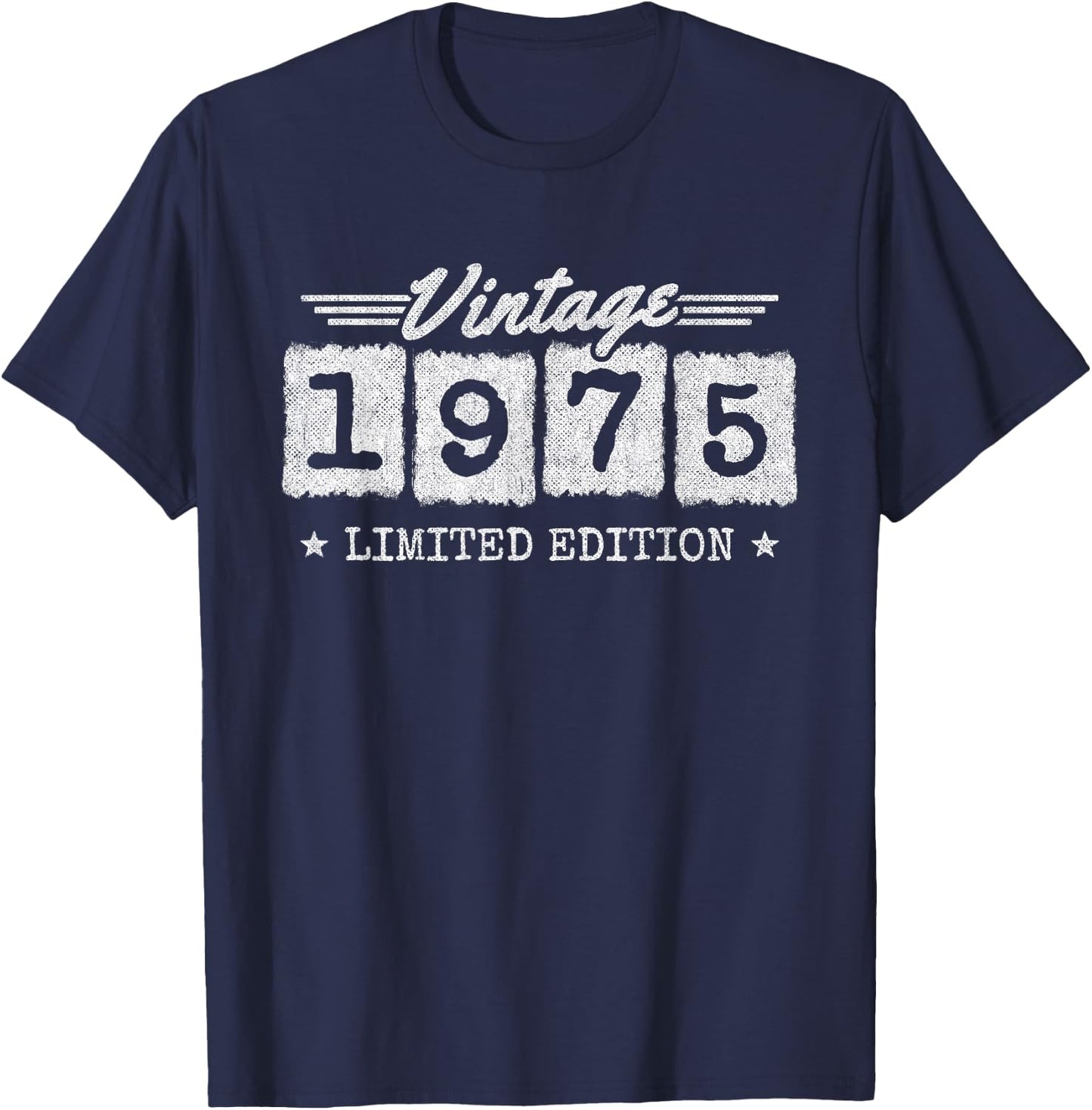 Vintage 1975 - 1975 Birthday Year - 1975 Limited Edition T-Shirt - T-Shirt | Navy