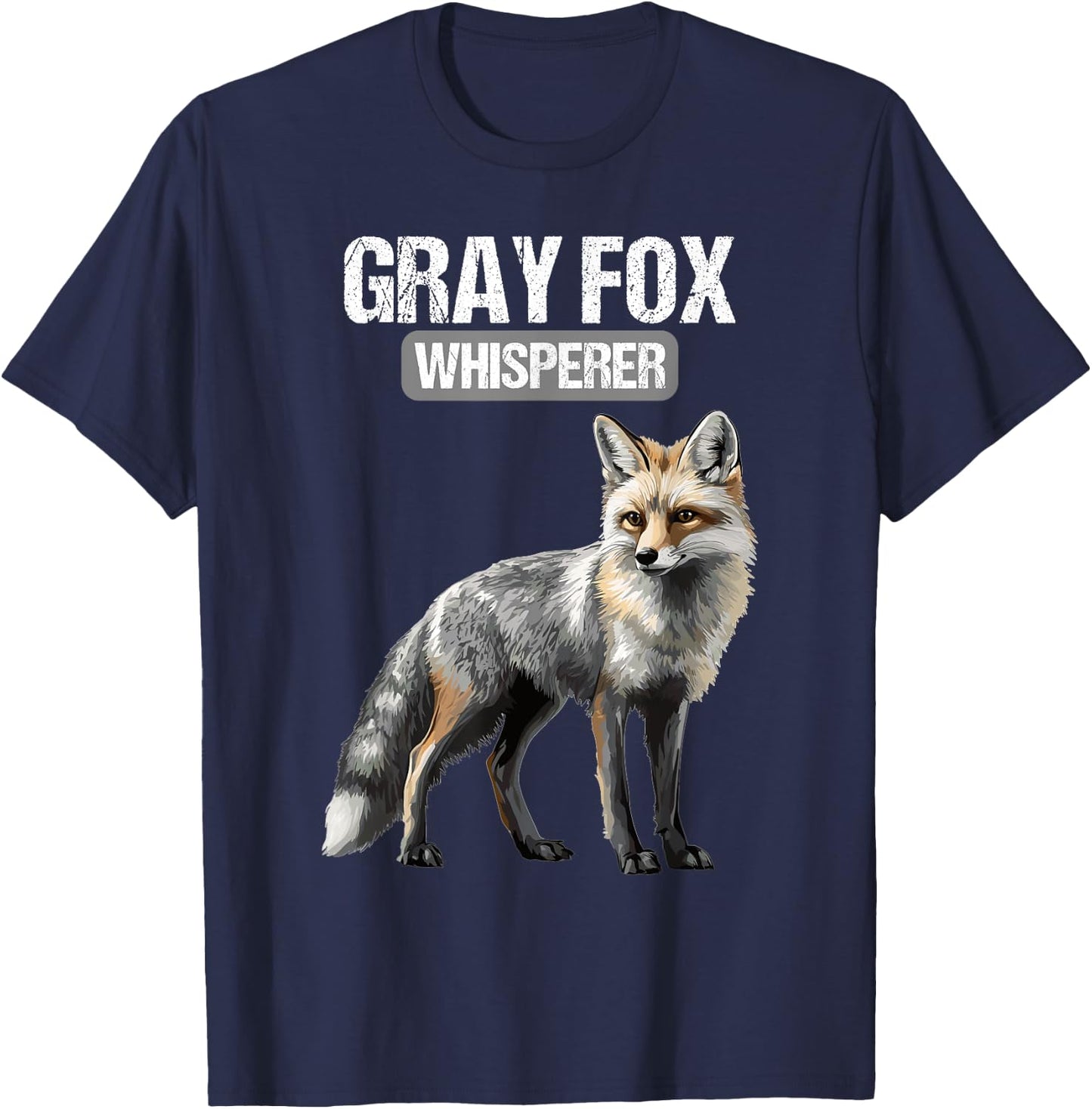 Gray Fox Whisperer. Gray Foxes Gray Fox T-Shirt - T-Shirt | Navy