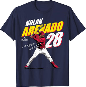 License Champs Nolan Arenado MLBPA St. Louis Baseball Fan , Grey, Small, -Adults, Short Sleeve T-Shirt - T-Shirt | Navy