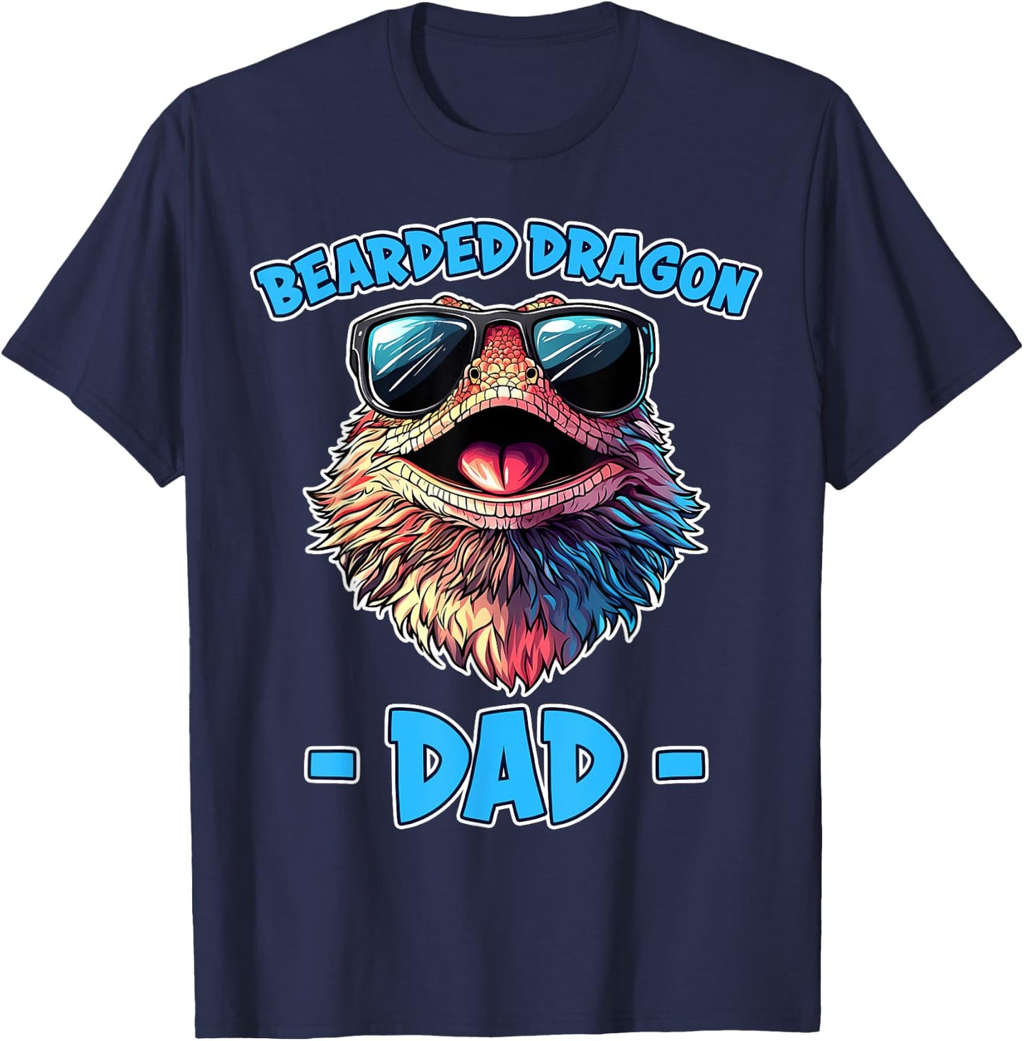Bearded Dragon Dad Cute Bearded Dragon T-Shirt - T-Shirt | Navy