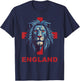 Lion Head Blue Outfit for English Apparel Lover the England T-Shirt - T-Shirt | Navy