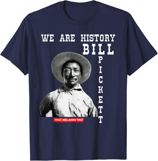 Black Cowboy Bill Pickett Cowboy African American History T-Shirt - T-Shirt | Navy