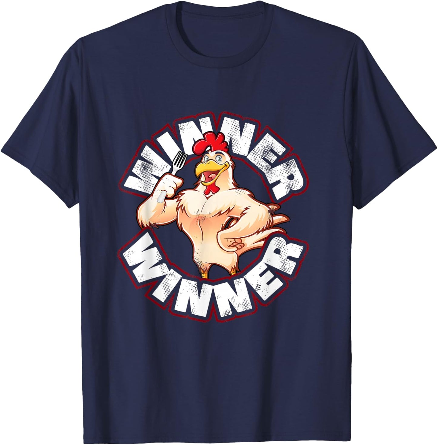 Winner Chicken Lucky Casino Gambling Blackjack Alcohol Shirt T-Shirt - T-Shirt | Navy