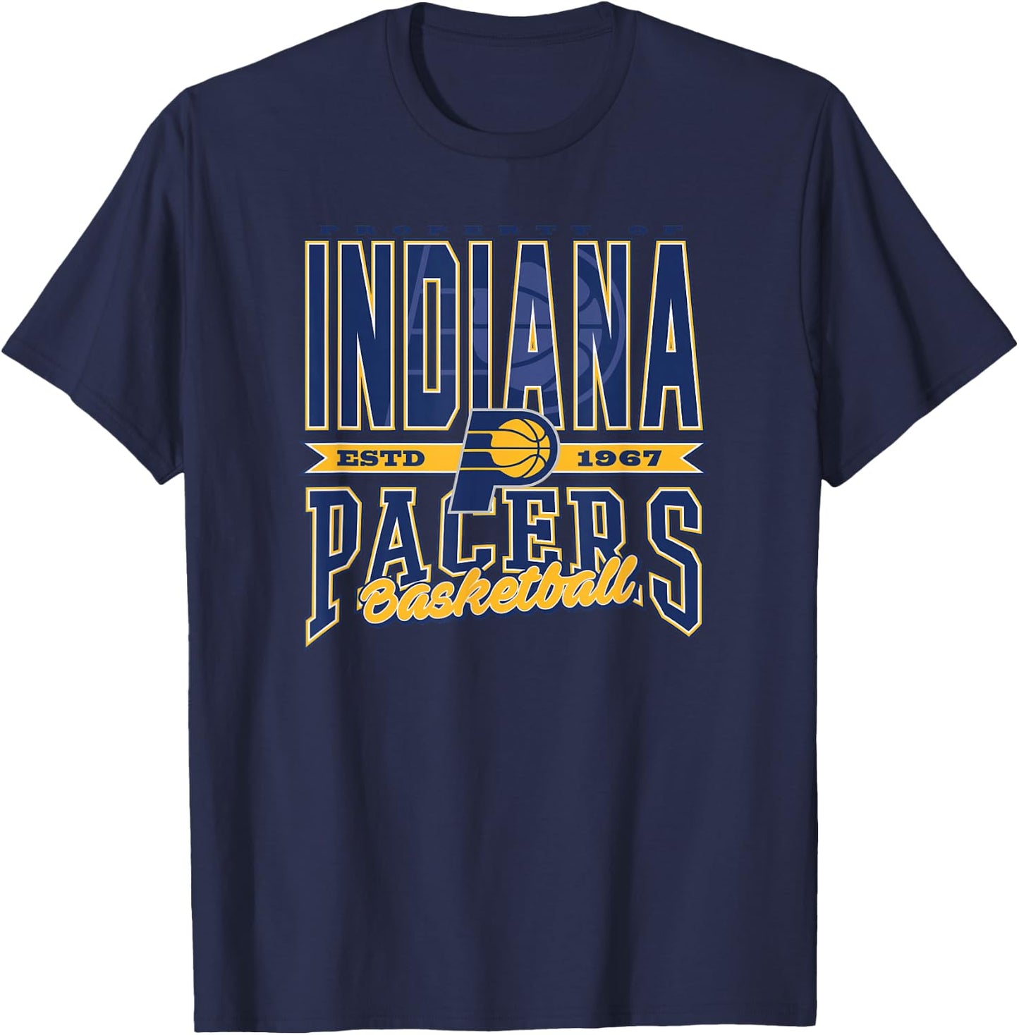 Indiana Pacers NBA Nonstop Action , Men's Black Small T-Shirt - T-Shirt | Navy