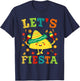 Let's Fiesta Taco Cinco De Mayo Boys Men Kids Mexican Party T-Shirt - T-Shirt | Navy