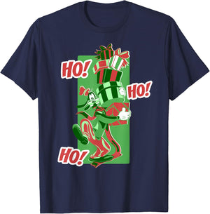 Disney Goofy Ho Ho Ho Christmas Portrait T-Shirt - T-Shirt | Navy