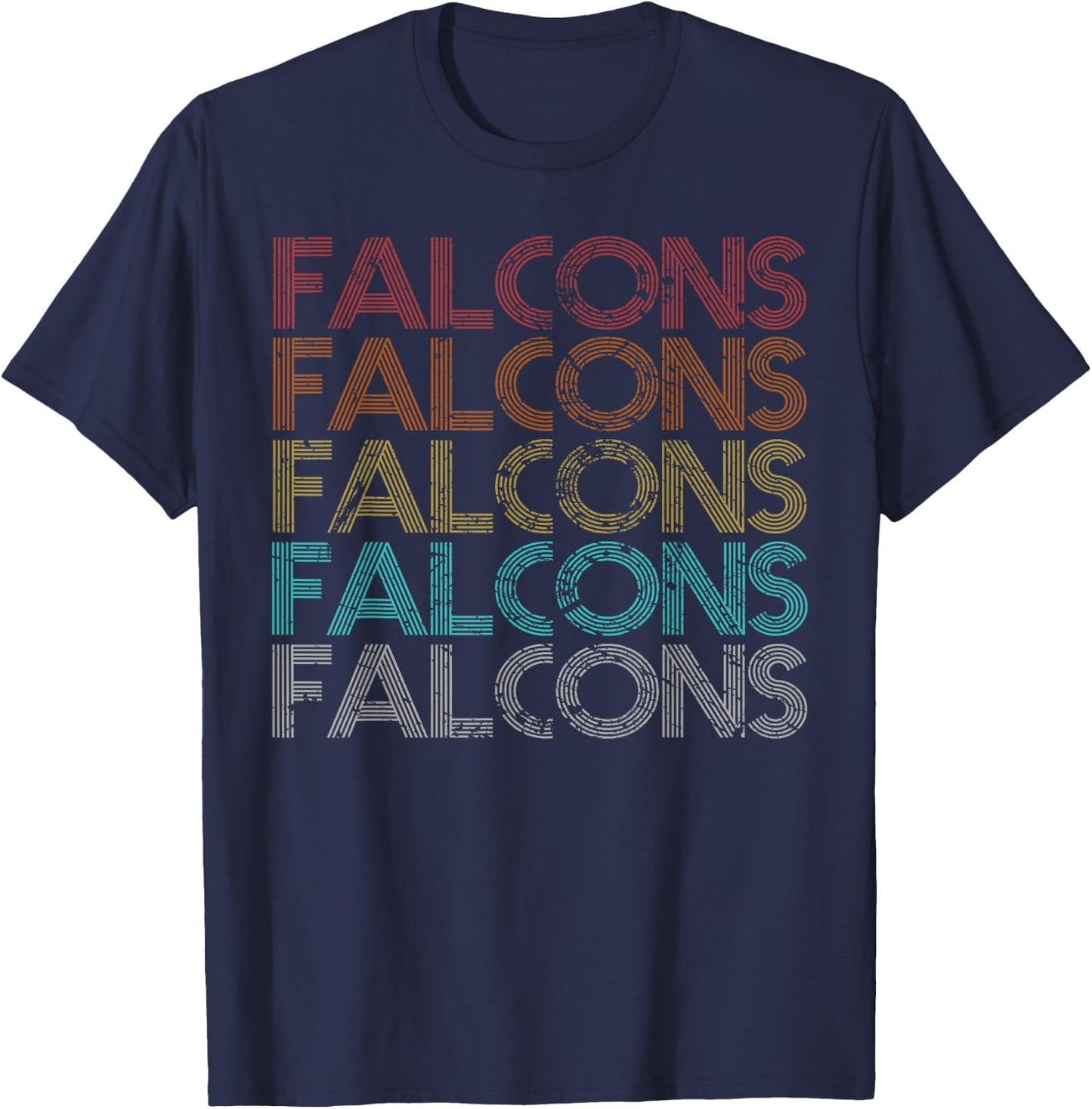 Retro Vintage Falcons , Small T-Shirt - T-Shirt | Navy