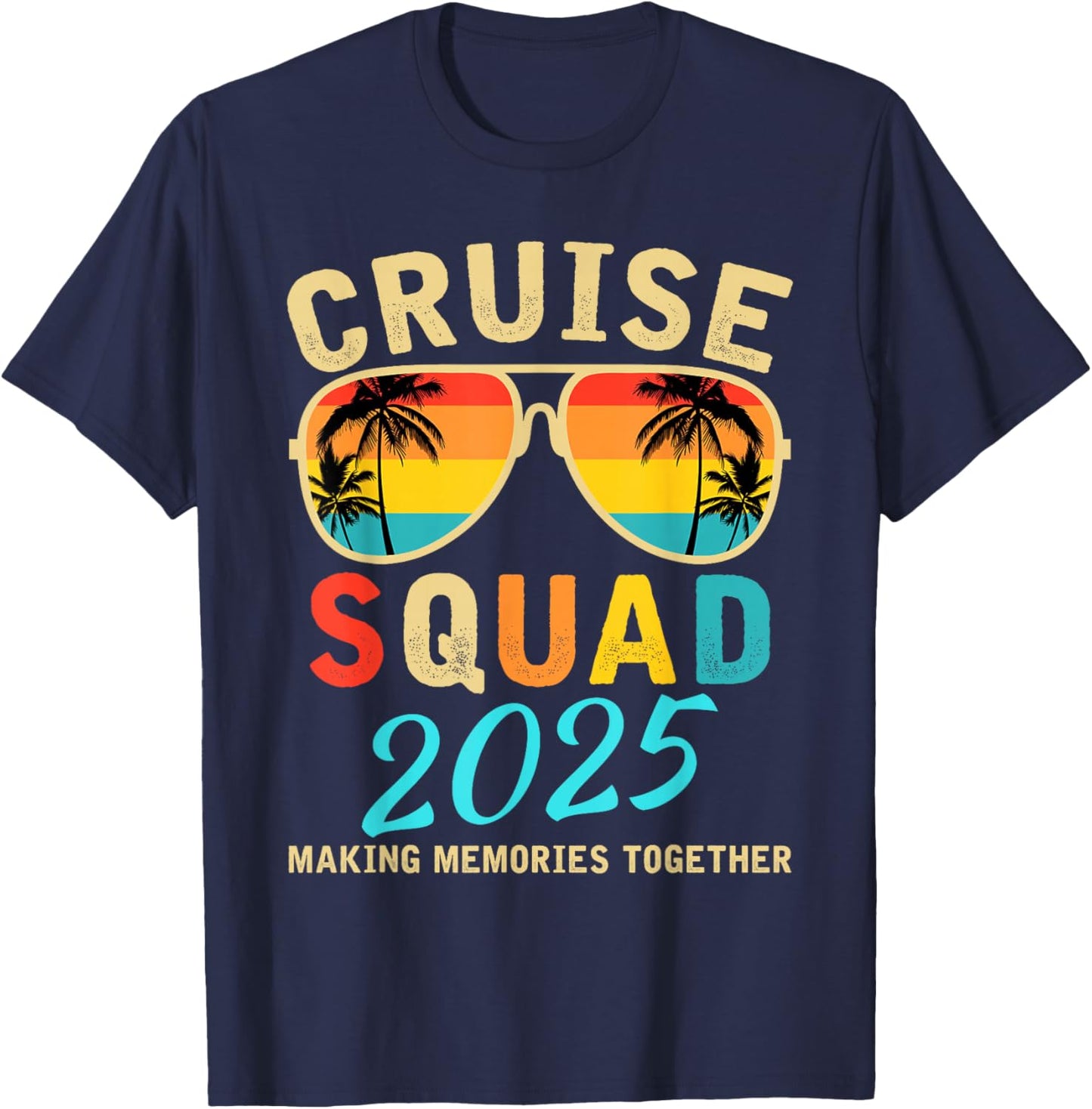 Cruise Squad 2025 Summer Vacation Matching Family Group T-Shirt - T-Shirt | Navy