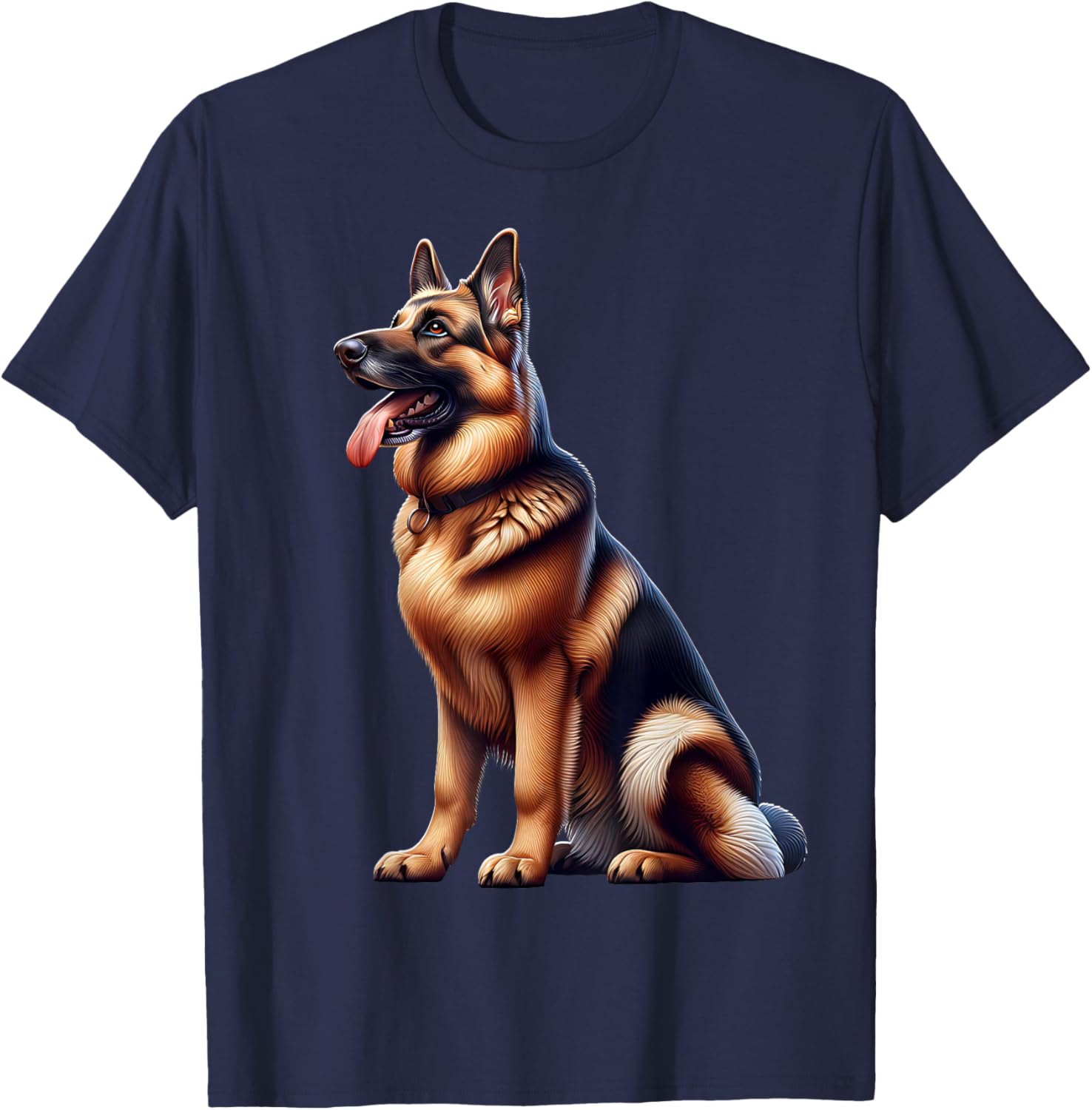 German Shepherd Design Shepherd T-Shirt - T-Shirt | Navy