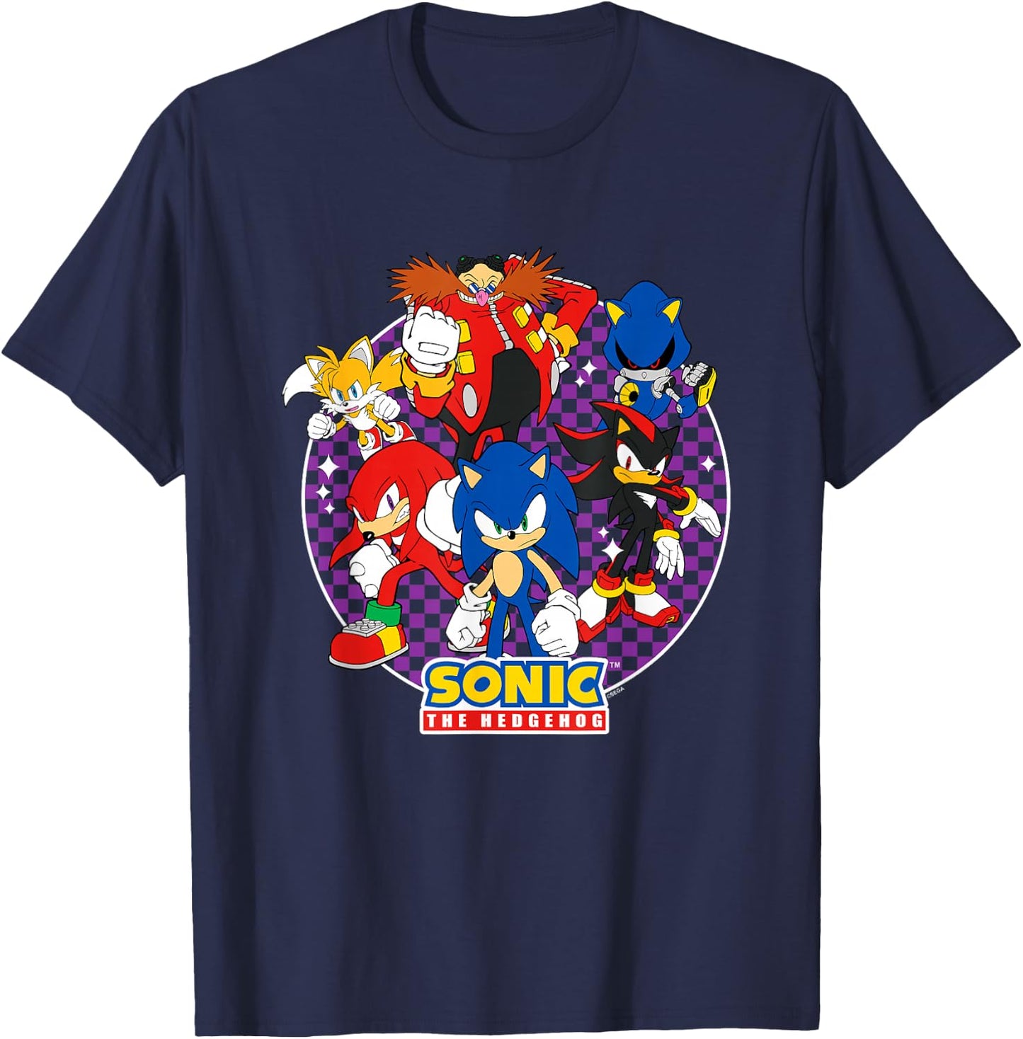 Sonic The Hedgehog Heroes & Villains Epic Portrait T-Shirt - T-Shirt | Navy