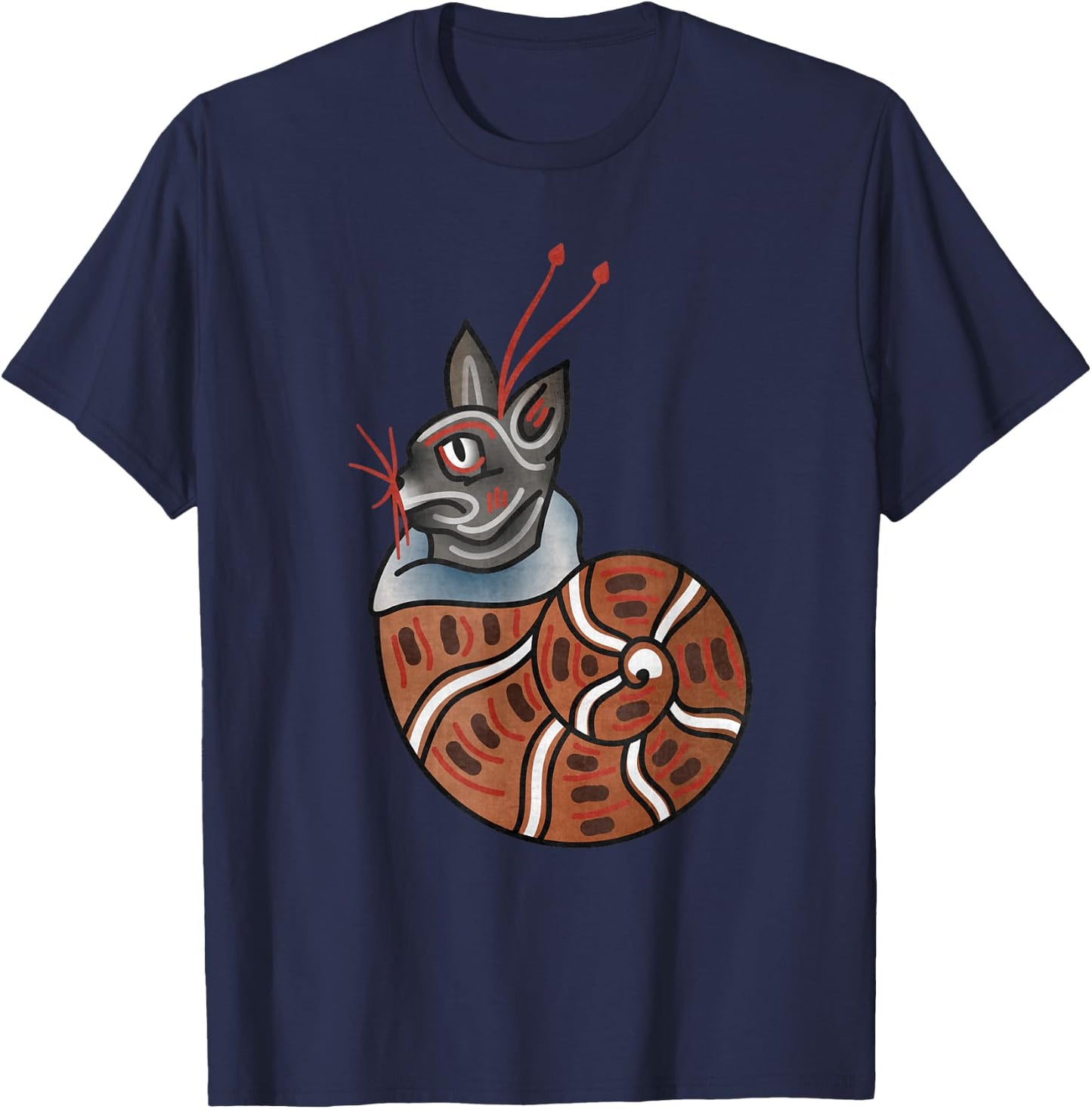 Cat-Snail - Medieval Marginalia Cat Snail - MargiKnights Women Kids T-Shirt - T-Shirt | Navy