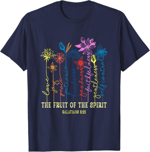 The Fruit Of The Spirit Bible Verse Christian T-Shirt - T-Shirt | Navy