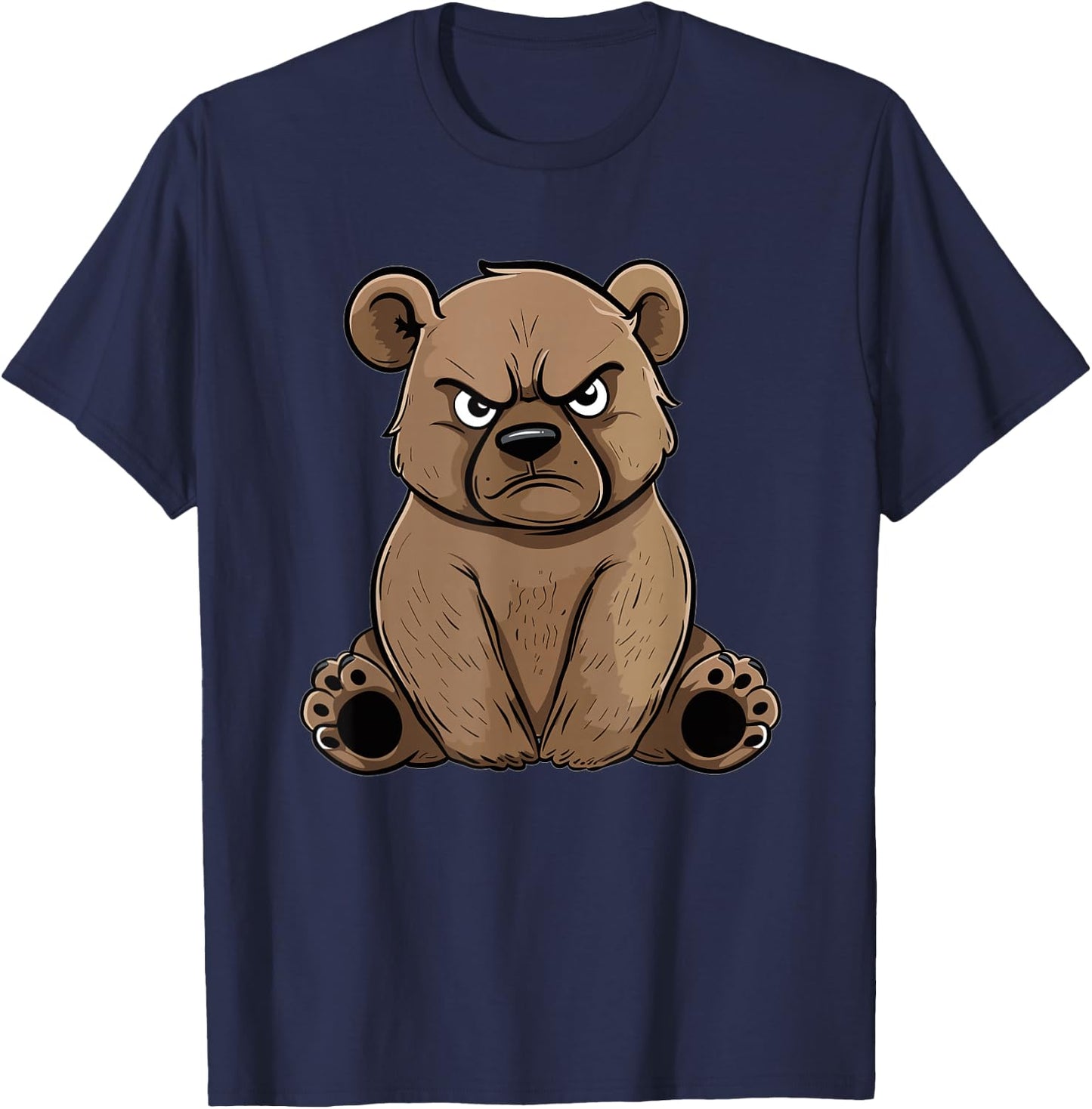 Grumpy Grizzly Bear T-Shirt - T-Shirt | Navy