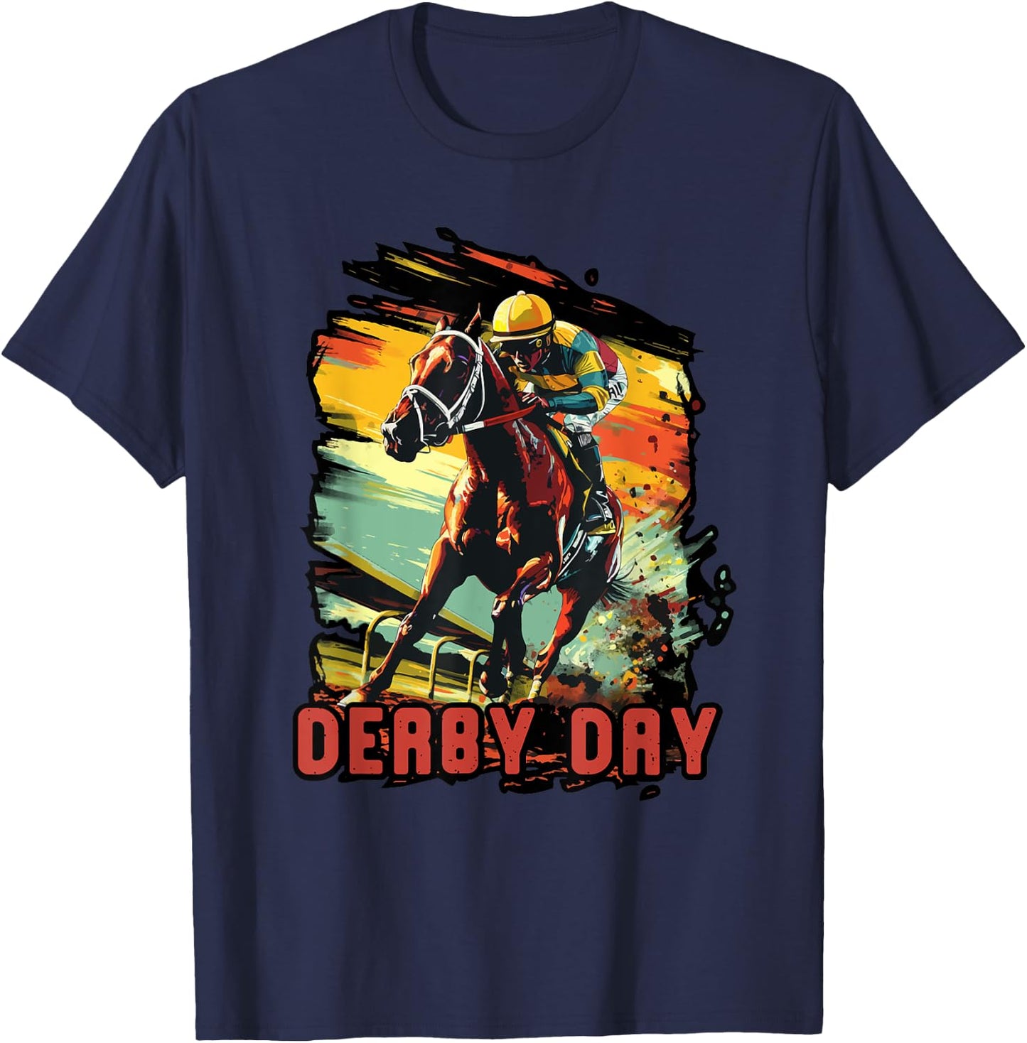 Elegant derby racing day KY Horse Racing Spectacle T-Shirt - T-Shirt | Navy