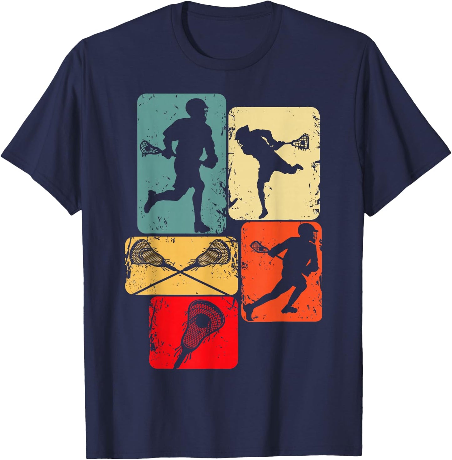 Lacrosse Boys Kids Men Youth T-Shirt - T-Shirt | Navy