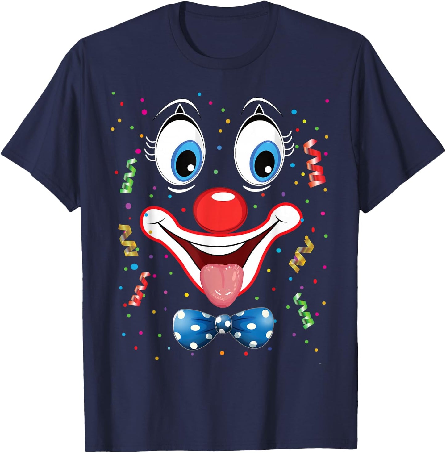 Carnival Clown Face Circus Costume Kids Men Women Carnivals T-Shirt - T-Shirt | Navy