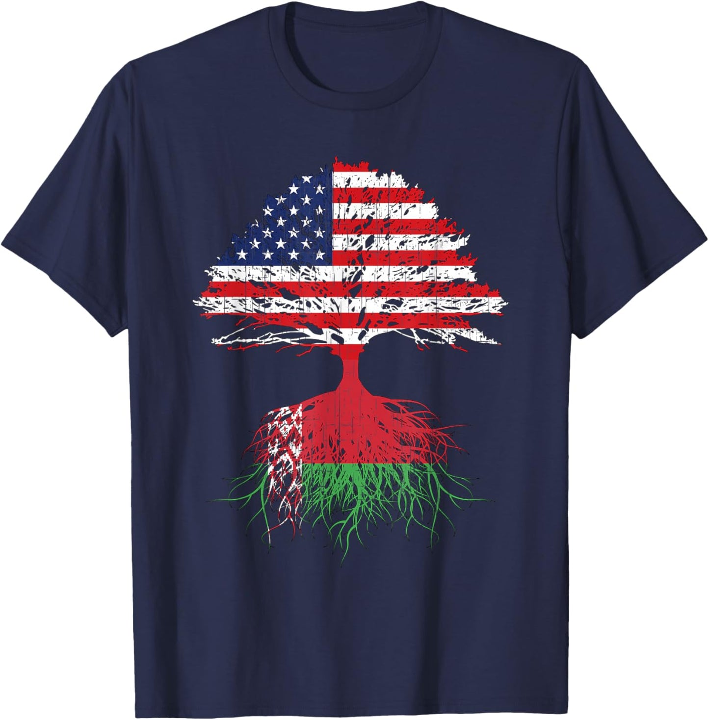 Belarus Roots American Grown Belarussian Shirt Men Women Kid T-Shirt - T-Shirt | Navy