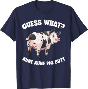 Kune Kune Pig Breeder Plush Stuffed Animal Kunekune Pig T-Shirt - T-Shirt | Navy
