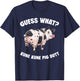 Kune Kune Pig Breeder Plush Stuffed Animal Kunekune Pig T-Shirt - T-Shirt | Navy