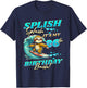 Splish Splash 26th Birthday Bash Sloth Surfing 26 Years Old T-Shirt - T-Shirt | Navy