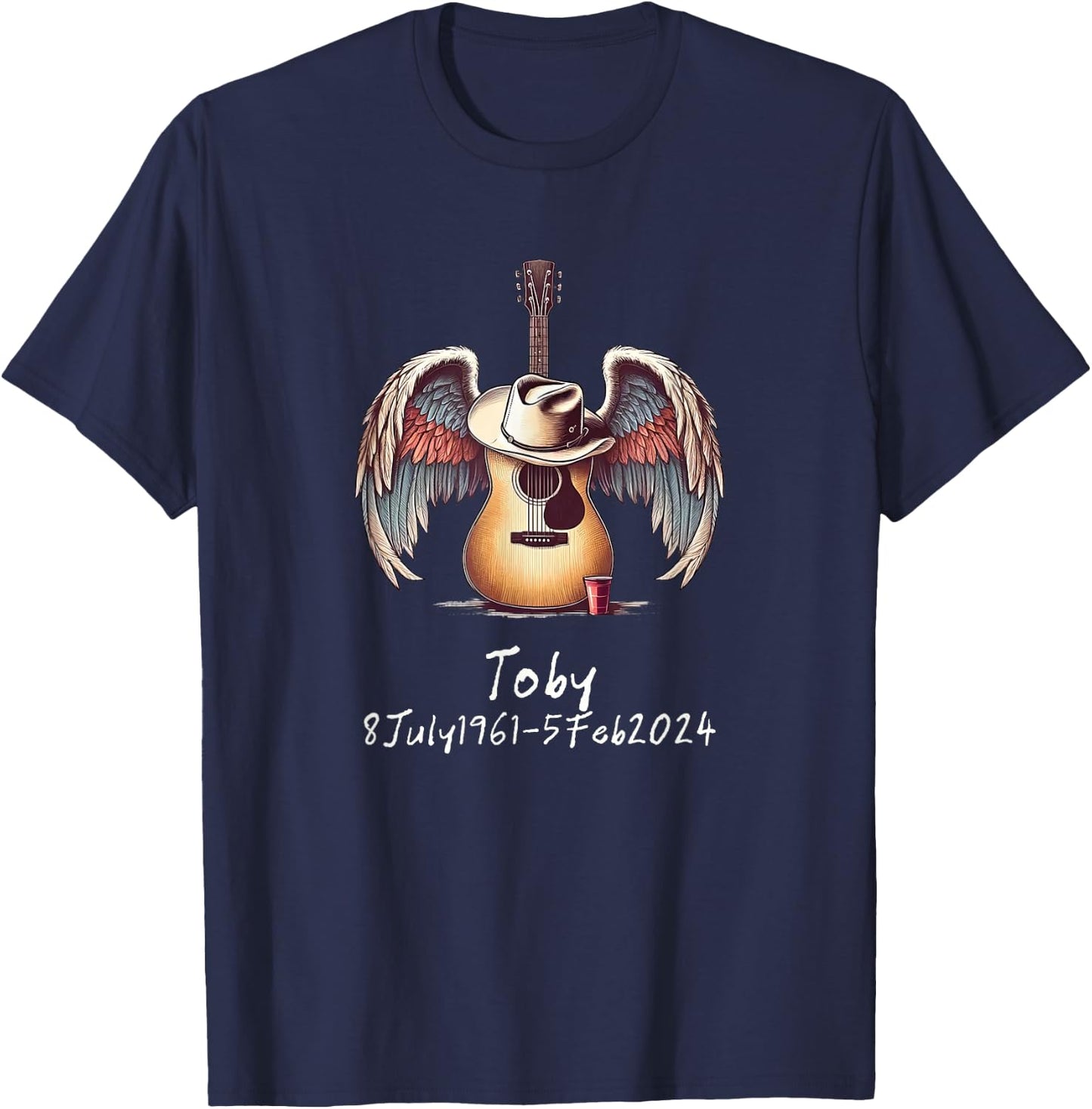 Toby Wings Guitar Red Cup T-Shirt - T-Shirt | Navy