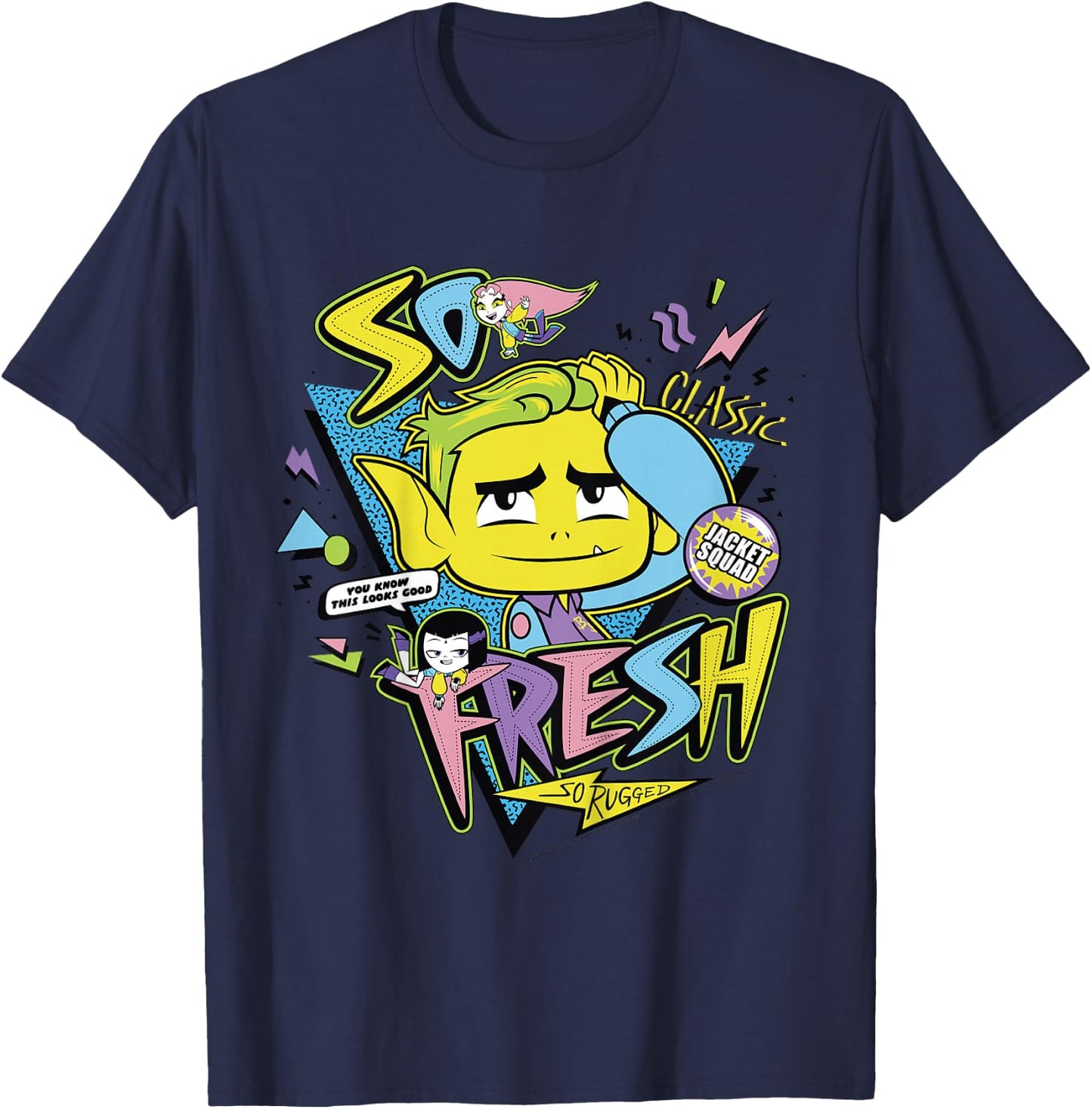 Kids DC Comics Teen Titans Go! Beast Boy So Fresh So Rugged T-Shirt - T-Shirt | Navy