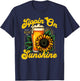 Sippin' on Sunshine Sunflower and Craft Beer Beach Vacation Men Women T-Shirt - T-Shirt | Navy
