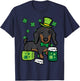 St Patricks Day Dog Dachshund Saint Pattys Women Kids Men T-Shirt - T-Shirt | Navy