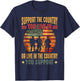American Flag Vintage Support The Country You Live in T-Shirt - T-Shirt | Navy