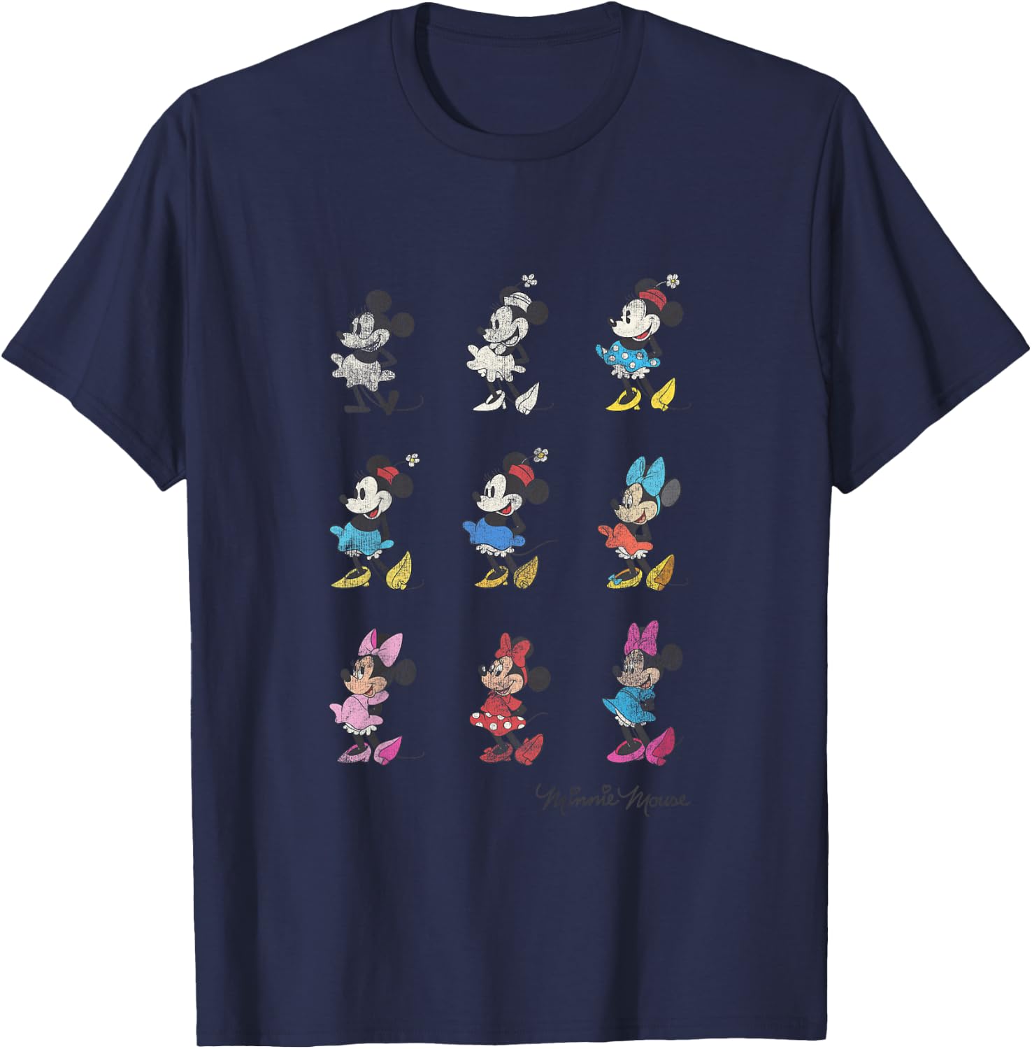 Kids Disney Mickey And Friends Classic Minnie Through The Years T-Shirt - T-Shirt | Navy