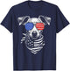 Min Pin Dog Patriotic 4th of July American US Flag Kids Men T-Shirt - T-Shirt | Navy