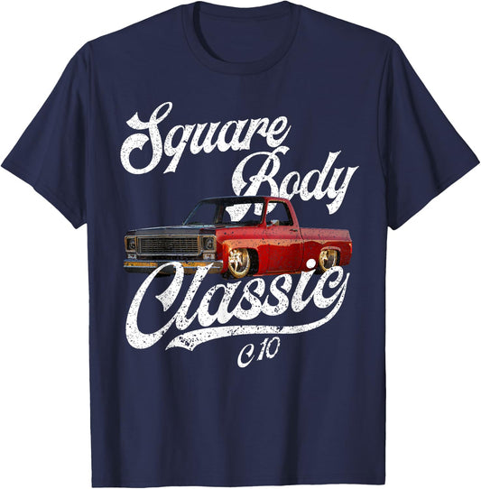 C10 Squarebody Classic Pickup Square Body Truck T-Shirt - T-Shirt | Navy