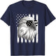 Patriotic Eagle 4th Of July USA American Flag Men Boys Kids T-Shirt - T-Shirt | Navy