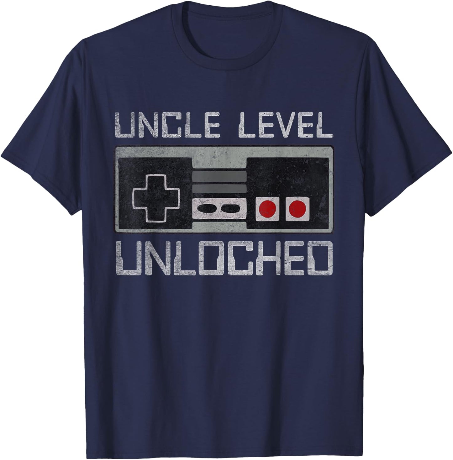 Pregnancy Announcement Uncle Level Unlocked First Time New T-Shirt - T-Shirt | Navy