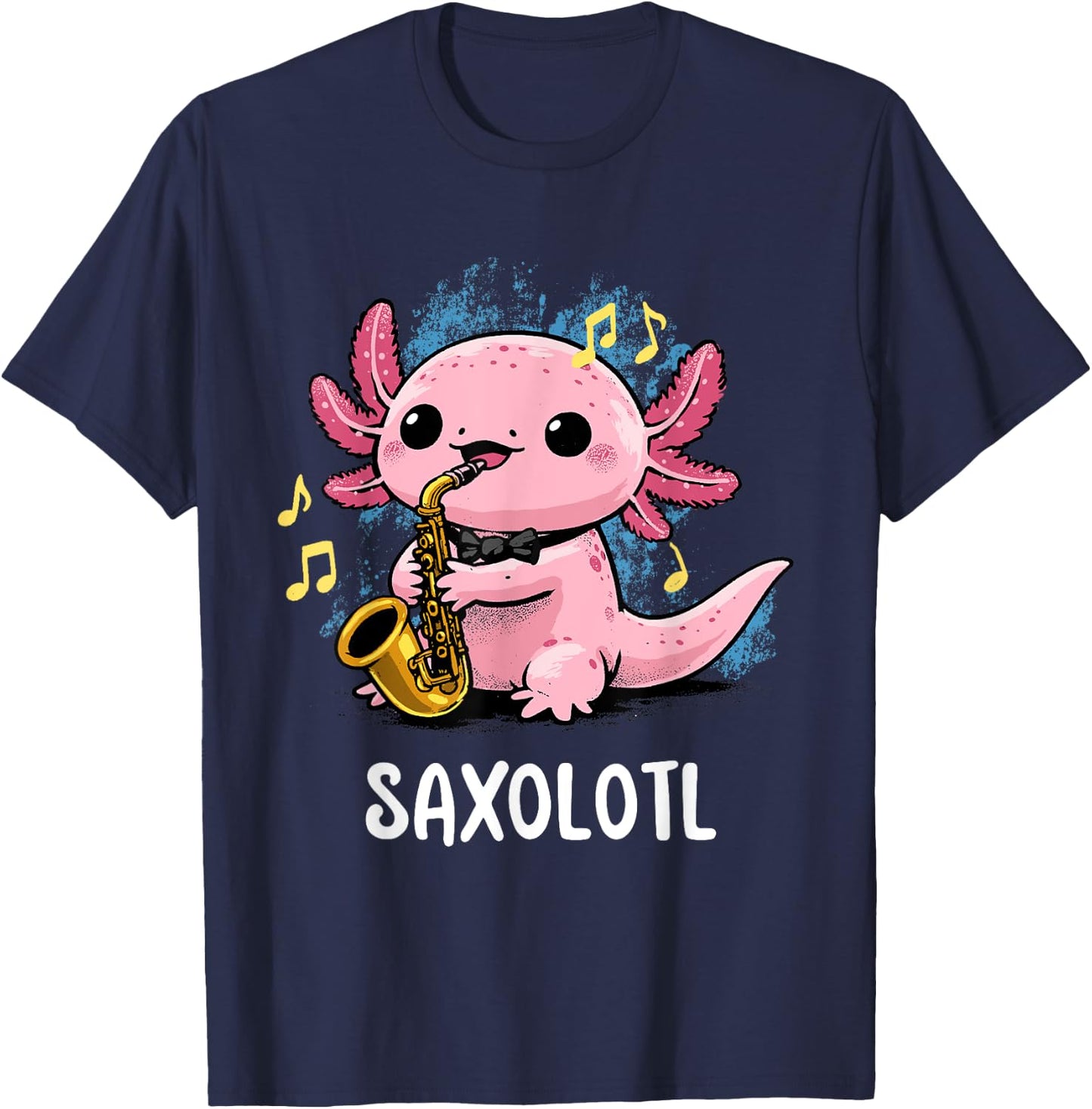 Axolotl apparel Saxolotl Saxophone Axolotl Music Sax Teacher Women Kids T-Shirt - T-Shirt | Navy
