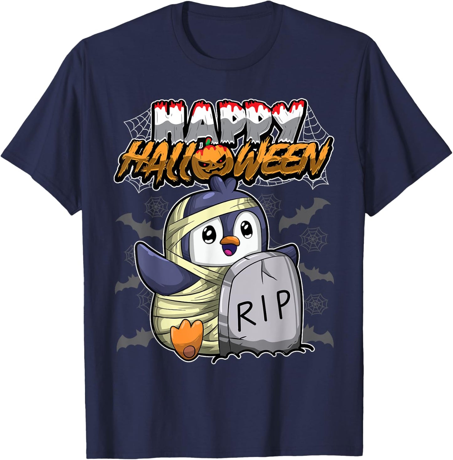Happy Halloween - Disguised Penguin - Halloween Costume T-Shirt - T-Shirt | Navy