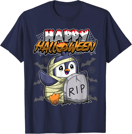 Happy Halloween - Disguised Penguin - Halloween Costume T-Shirt - T-Shirt | Navy