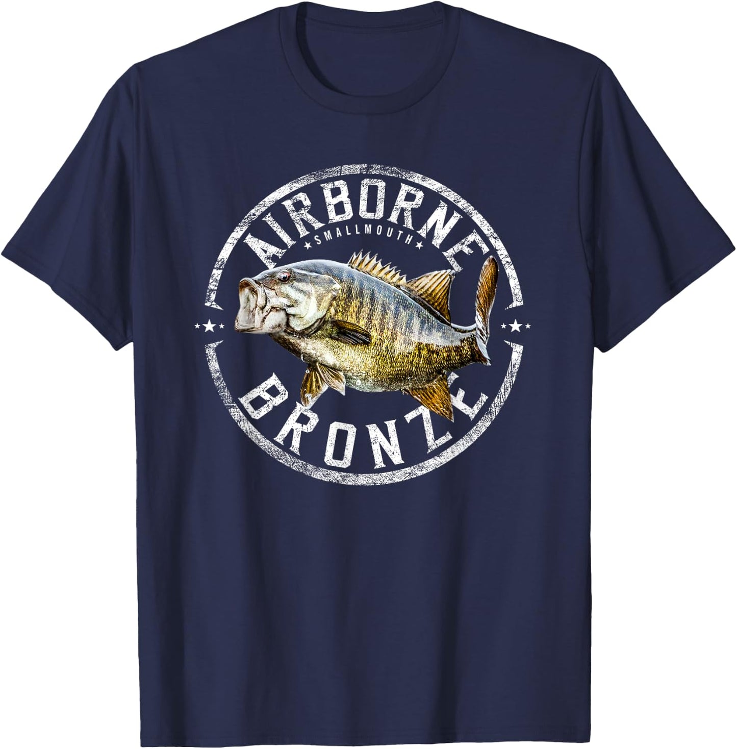 Smallmouth bass fishing angling gift T-Shirt - T-Shirt | Navy