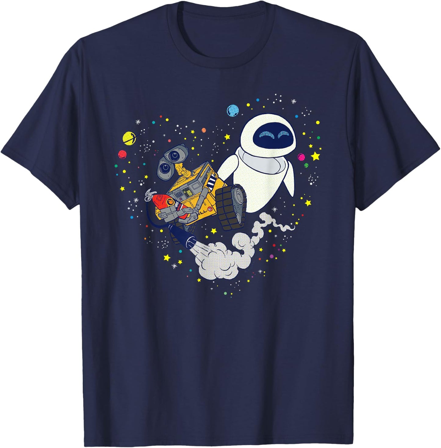 Disney and Pixar’s Wall-E and Eve Planetary Heart T-Shirt - T-Shirt | Navy