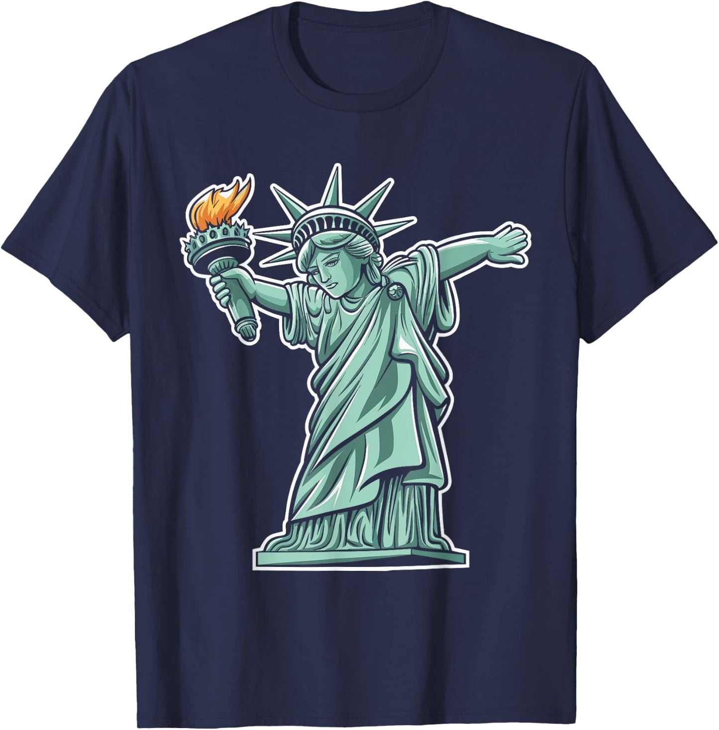 Freedom for All, Inspired by the Statue of Liberty T-Shirt - T-Shirt | Navy