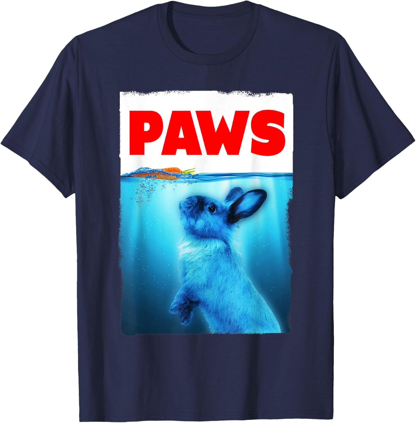 Paws Rabbit Parody Carrot Chaser T-Shirt - T-Shirt | Navy