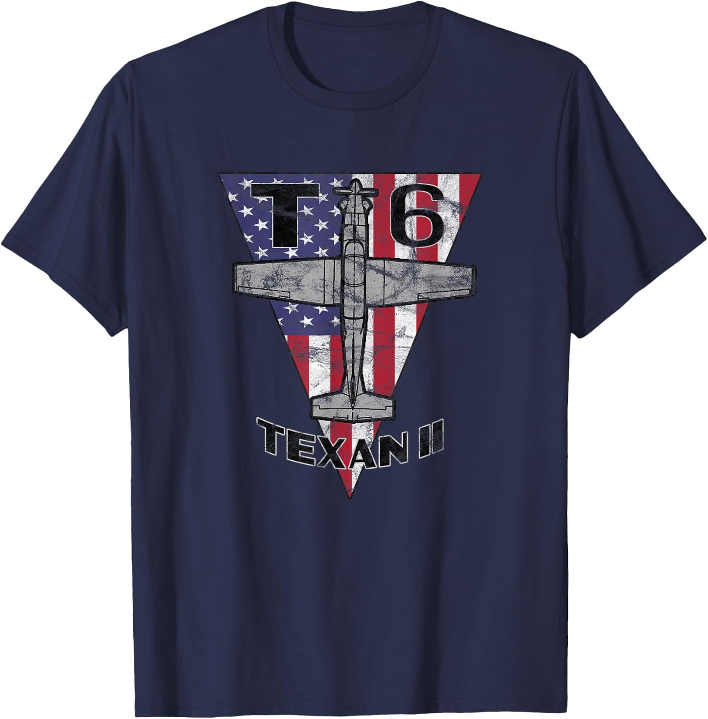 T-6 Texan II Military Flight Training Aircraft Vintage T-Shirt - T-Shirt | Navy