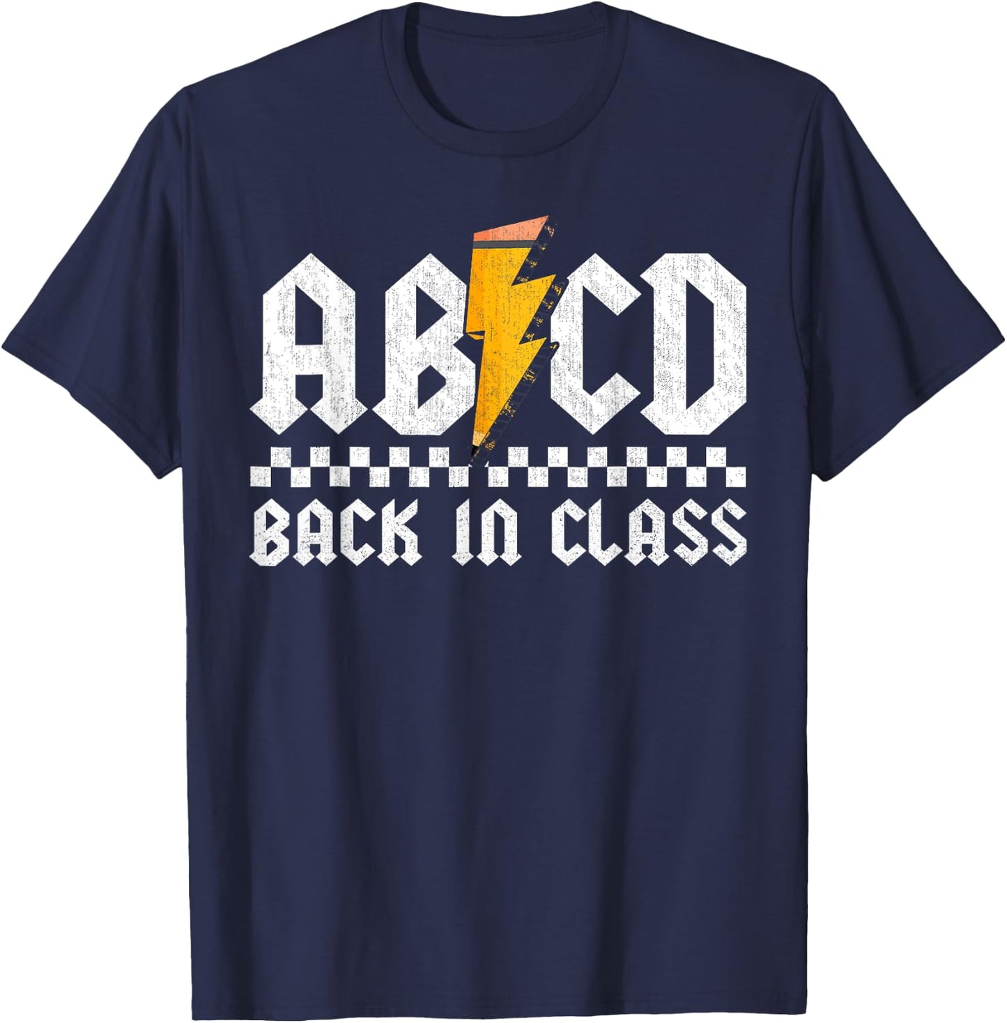 Back In Class Rocks Teacher Rock Back to School ABCD Women Girls Kids T-Shirt - T-Shirt | Navy