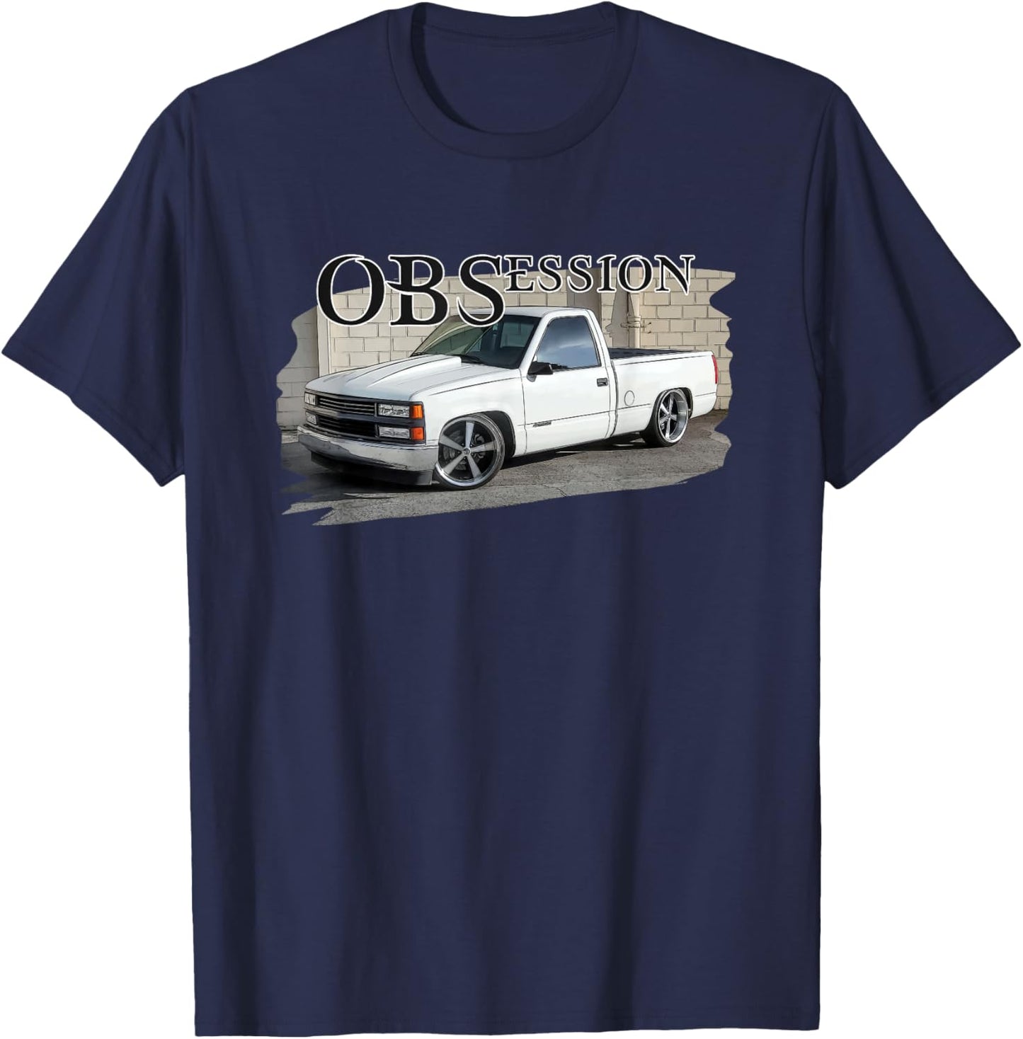 Lowered 90s Single Cab 1500 OBS Truck T-Shirt - T-Shirt | Navy