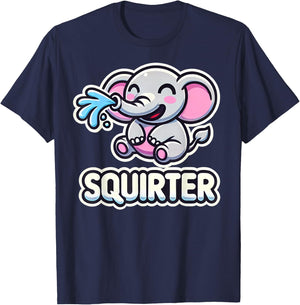 Funny Inappropriate Squirter Embarrassing Elephant Women T-Shirt - T-Shirt | Navy