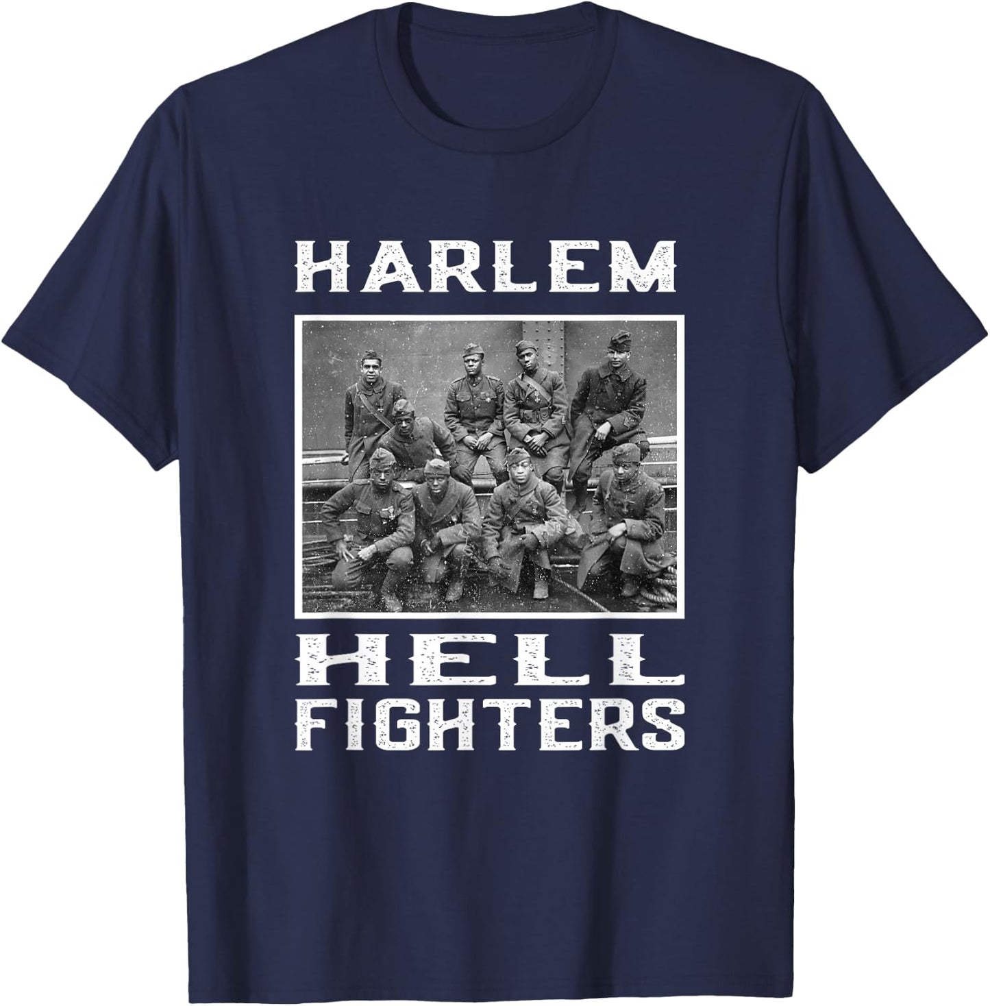 Harlem Hell Fighters Black History Pride T-Shirt - T-Shirt | Navy