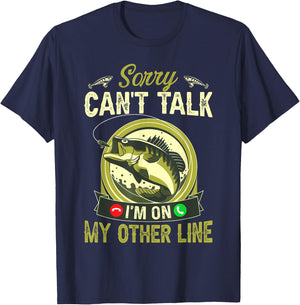 Sorry can't talk I'm on my other line T-Shirt - T-Shirt | Navy