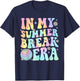 In My Summer Break Era Teacher Summer Break Vacation Groovy T-Shirt - T-Shirt | Navy