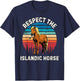 Retro Respect The Islandic Horse Vintage Islandic Horse T-Shirt - T-Shirt | Navy